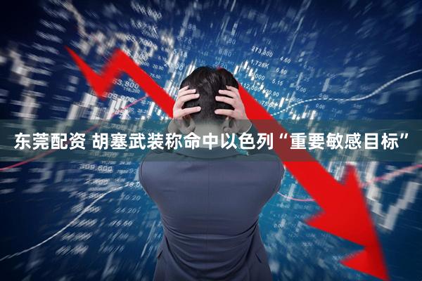 东莞配资 胡塞武装称命中以色列“重要敏感目标”