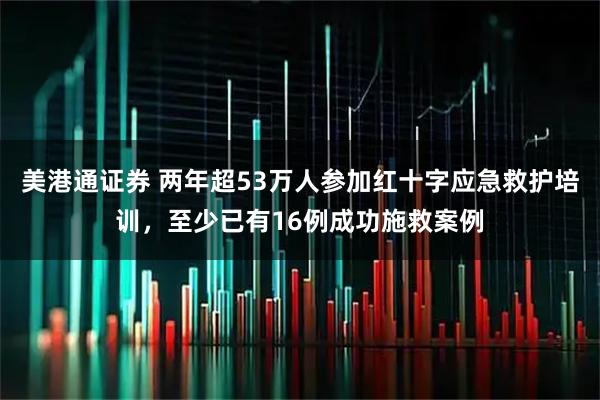 美港通证券 两年超53万人参加红十字应急救护培训，至少已有16例成功施救案例