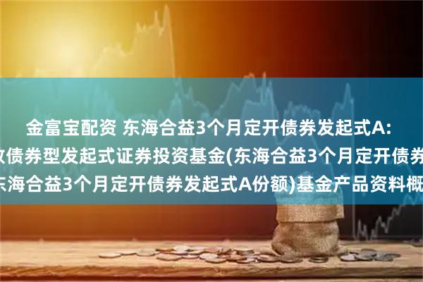 金富宝配资 东海合益3个月定开债券发起式A: 东海合益3个月定期开放债券型发起式证券投资基金(东海合益3个月定开债券发起式A份额)基金产品资料概要