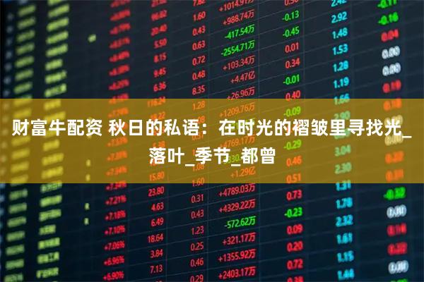 财富牛配资 秋日的私语：在时光的褶皱里寻找光_落叶_季节_都曾